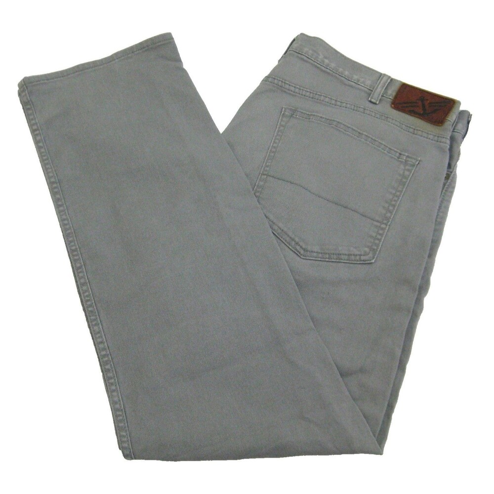 Dockers Gray Jeans Mens Size 38x32 Cotton Denim Pants 5 Pockets Zipper Fly